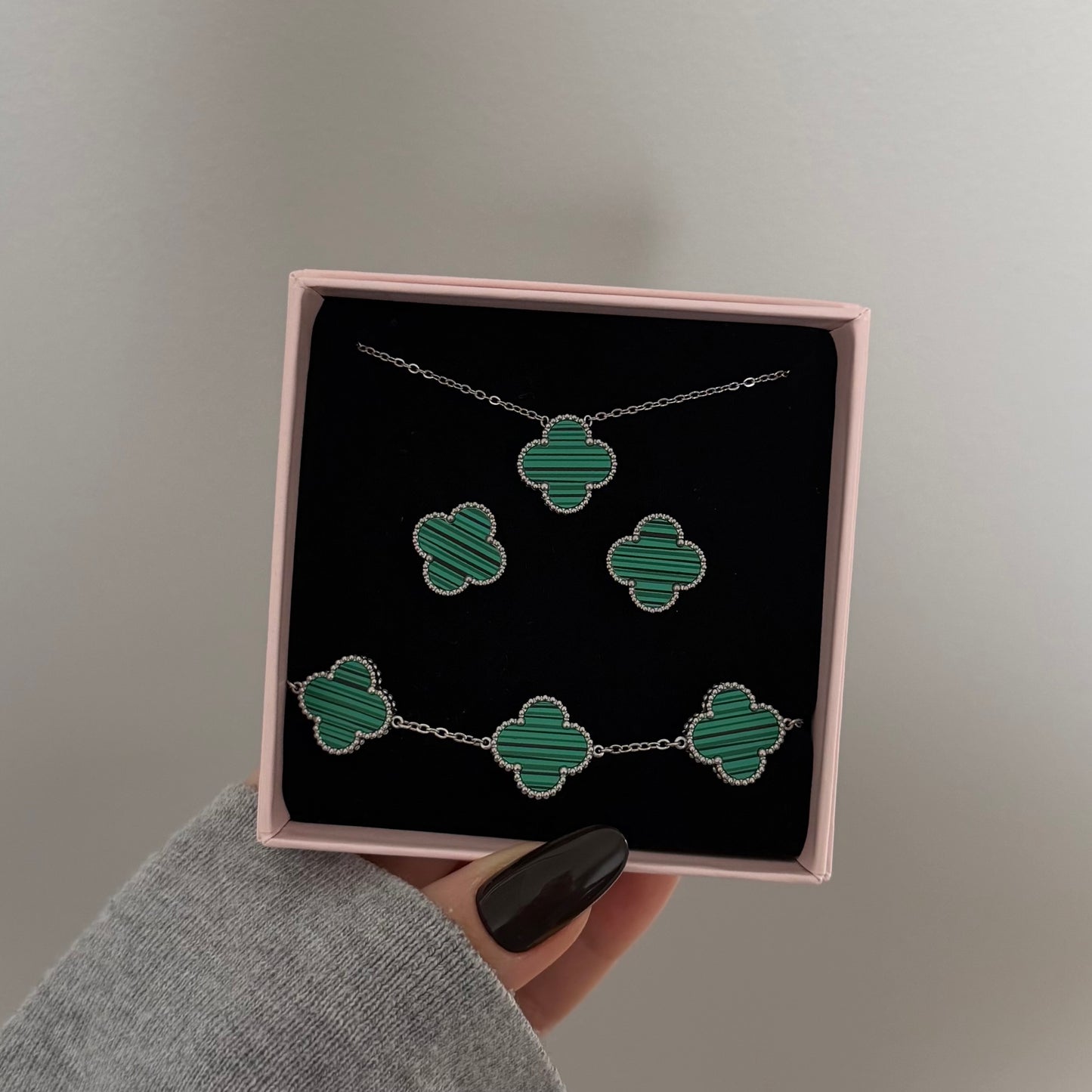 Zestaw GREEN maxi silver/gold