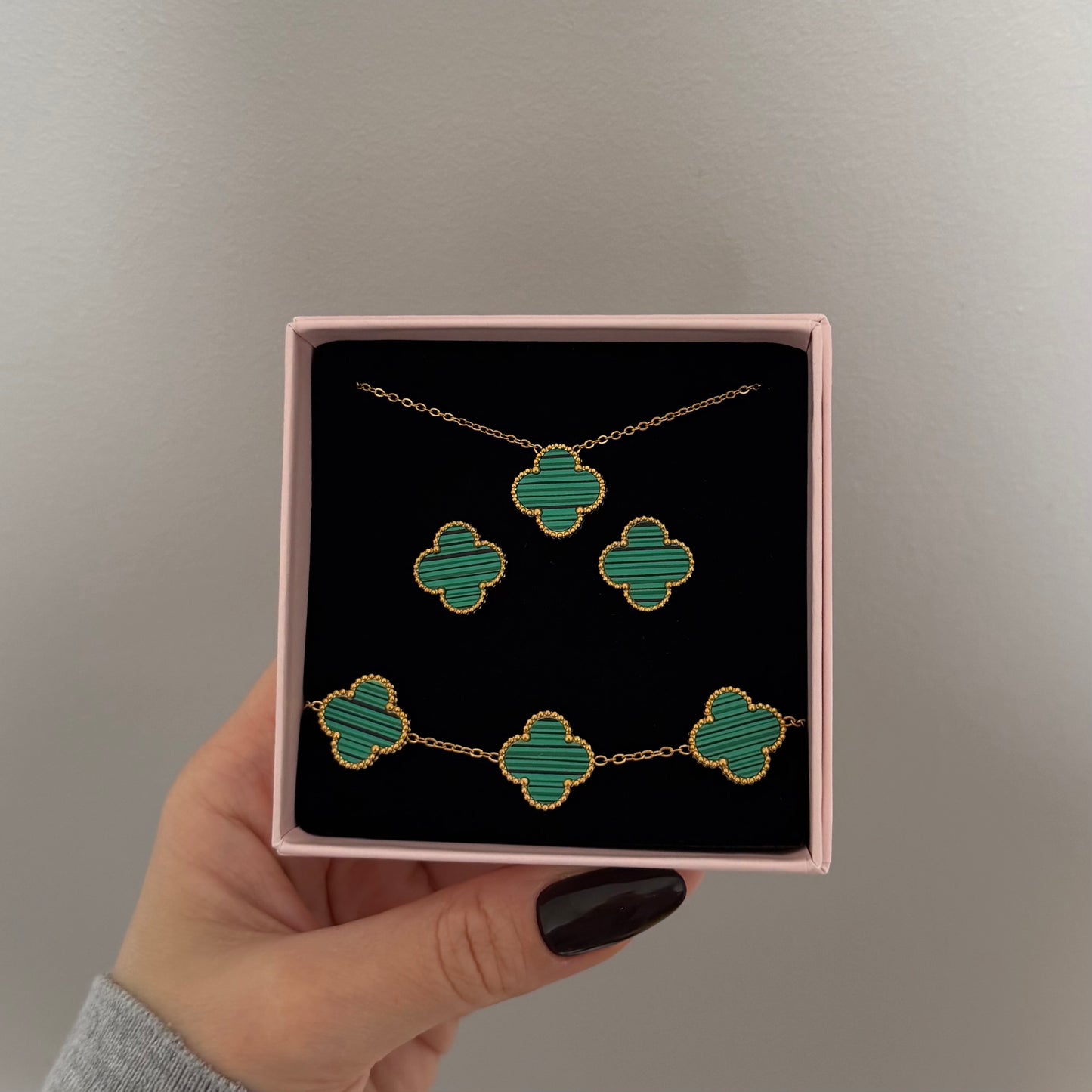 Zestaw GREEN maxi silver/gold